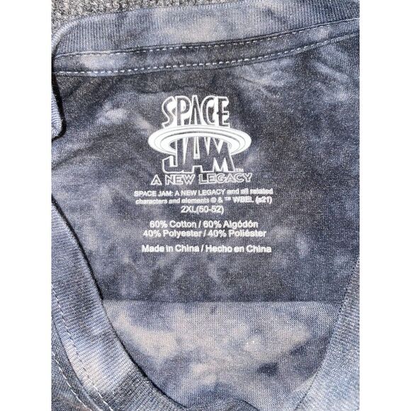 Space Jam: A New Legacy Tee Shirt Mens 2XL Black Tie Dye Looney Tunes Crew‎ Neck - Picture 4 of 6